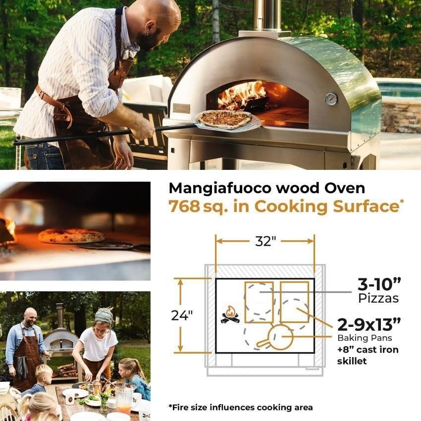 Fontana Forni Mangiafuoco Wood-Fired Pizza Oven – Anthracite – FTMF-A