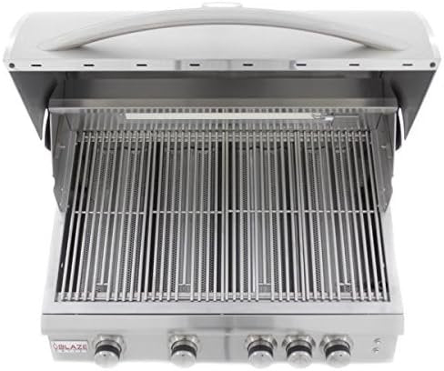 Blaze 32 Inch 4-Burner LTE Gas Grill with Rear Burner and Built-in Lighting System