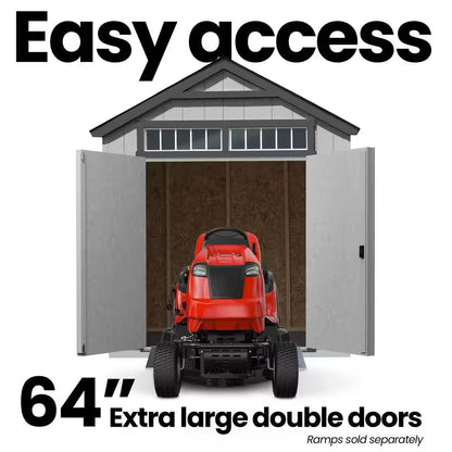 Majestic Do-It-Yourself 8 Ft. X 12 Ft. Outdoor Wood Storage Shed with Transom Windows and Wrap around Loft (96 Sq. Ft.)
