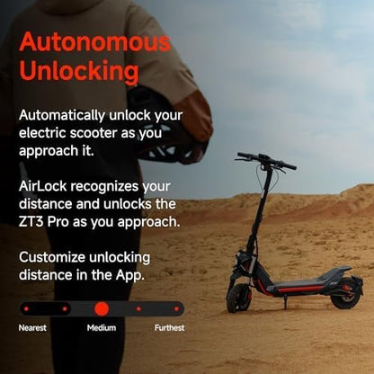 Segway ZT3 Pro Electric Scooter, Up to 24.9 MPH, 43.5-Mile Range, Dual Suspension, Flash Charge, 1600W Peak Motor, Off-Road Scooter for Adults UL Certified (UL2272/2271)