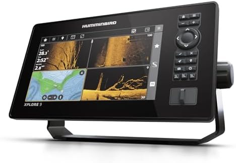 Humminbird XPLORE 9 GPS Fish Finder with Transducer, MEGA Side Imaging+ & HD Touchscreen Display