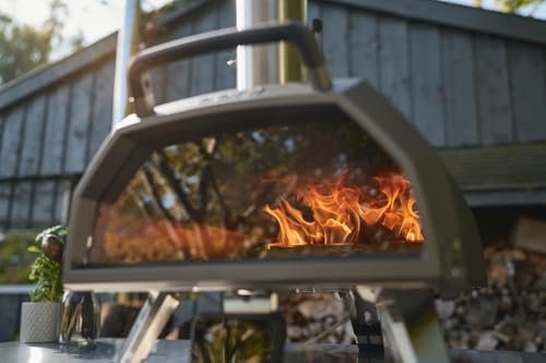 Ooni Karu 2 Pro Multi-Fuel Pizza Oven – Wood and Gas Outdoor Pizza Oven with Pizza Stone & Integrated Thermometer, Pizza Oven Outdoor, Dual Fuel 16 Inch Pizza Maker, Outdoor Cooking Grill