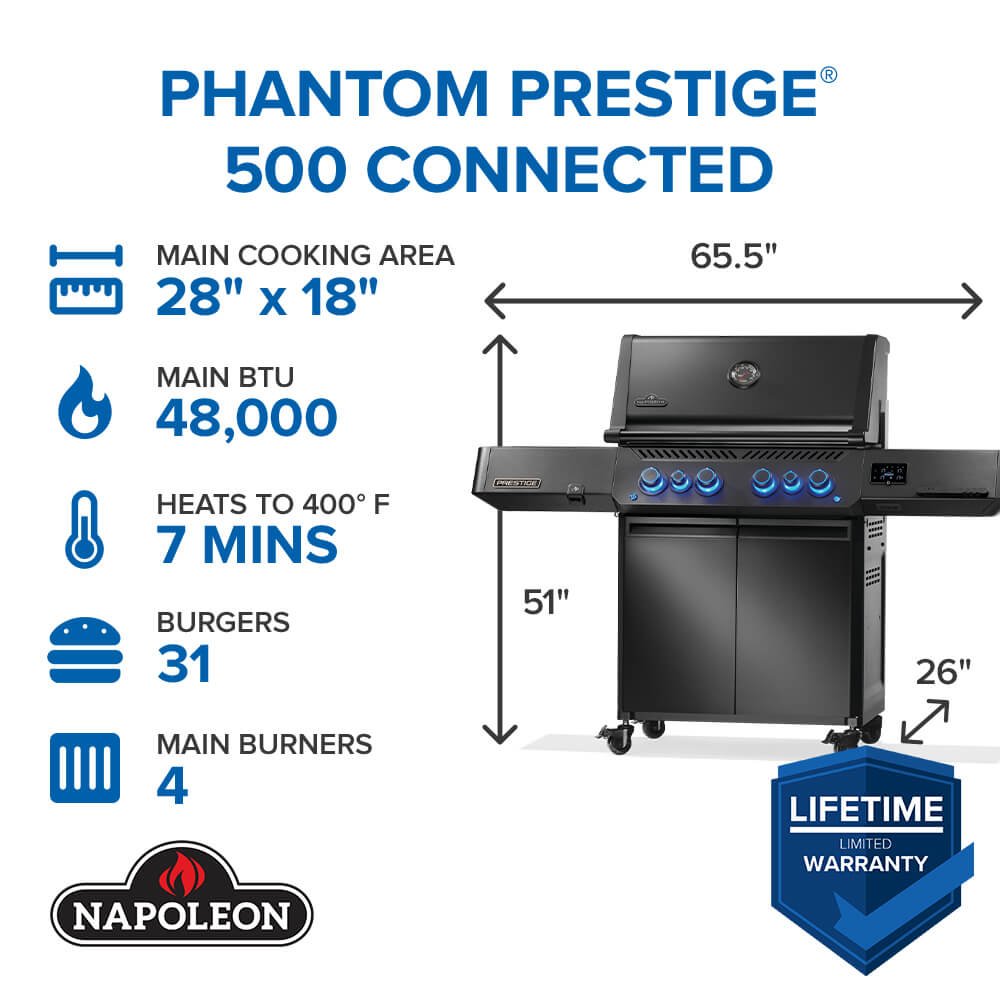 Napoleon Phantom Prestige 500 Connected Gas Grill