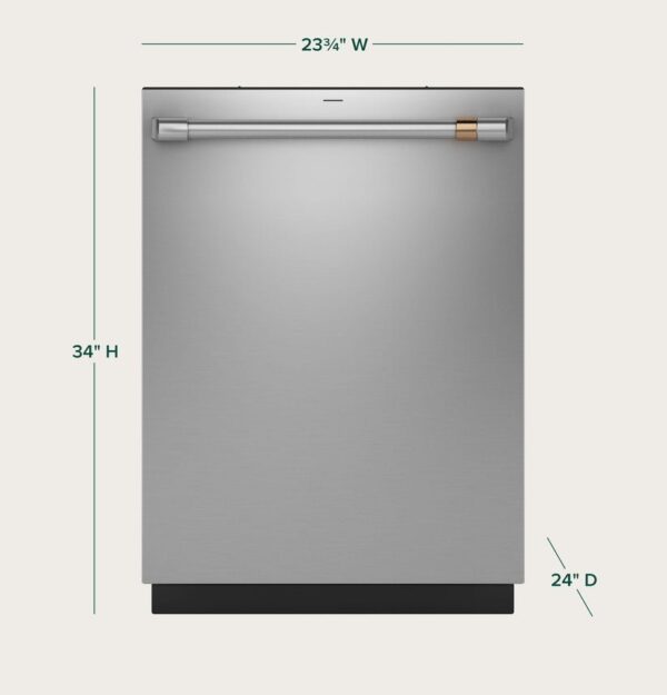 Cafe CDT828P2VS1 CAF(EBACK)™ CustomFit ENERGY STAR Stainless Interior Dishwasher with Ultra Wash & Dry, 42 dBA