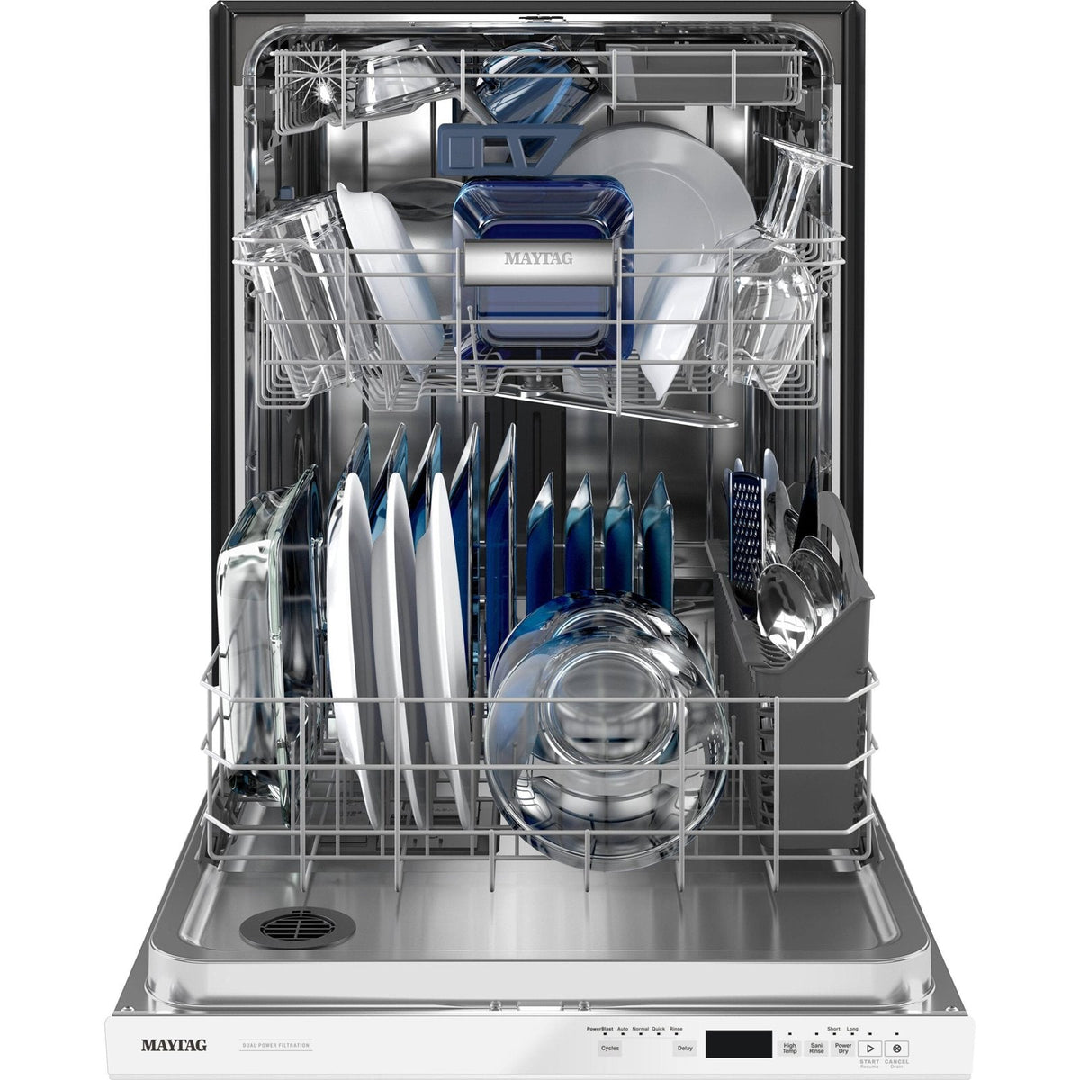 24” Top Control Dishwasher with Dual Power Filtration, PowerBlast® Cycle and 3rd Level Rack – 47 dBA